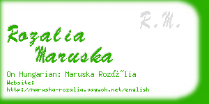 rozalia maruska business card